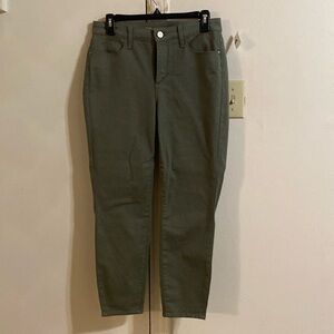 Women’s Talbots high rise crop jeggings, Size 4, Color: Olive